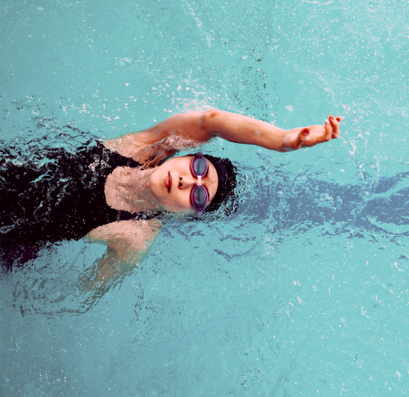 woman swimming