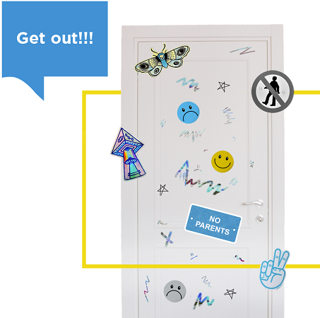 Teen bedroom door